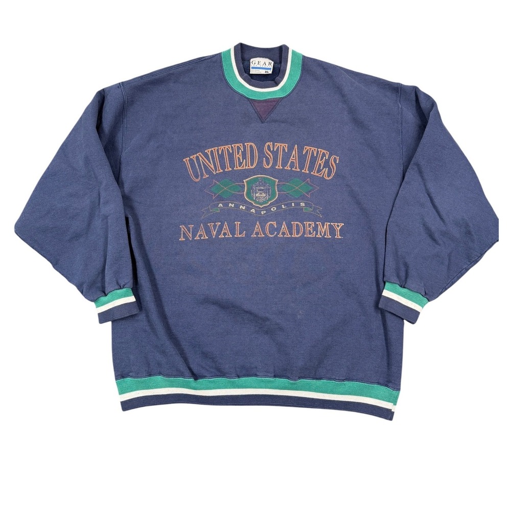 Gear For Sports Sweatshirt Mens XL Blue US Naval Academy Annapolis Vintage Crew